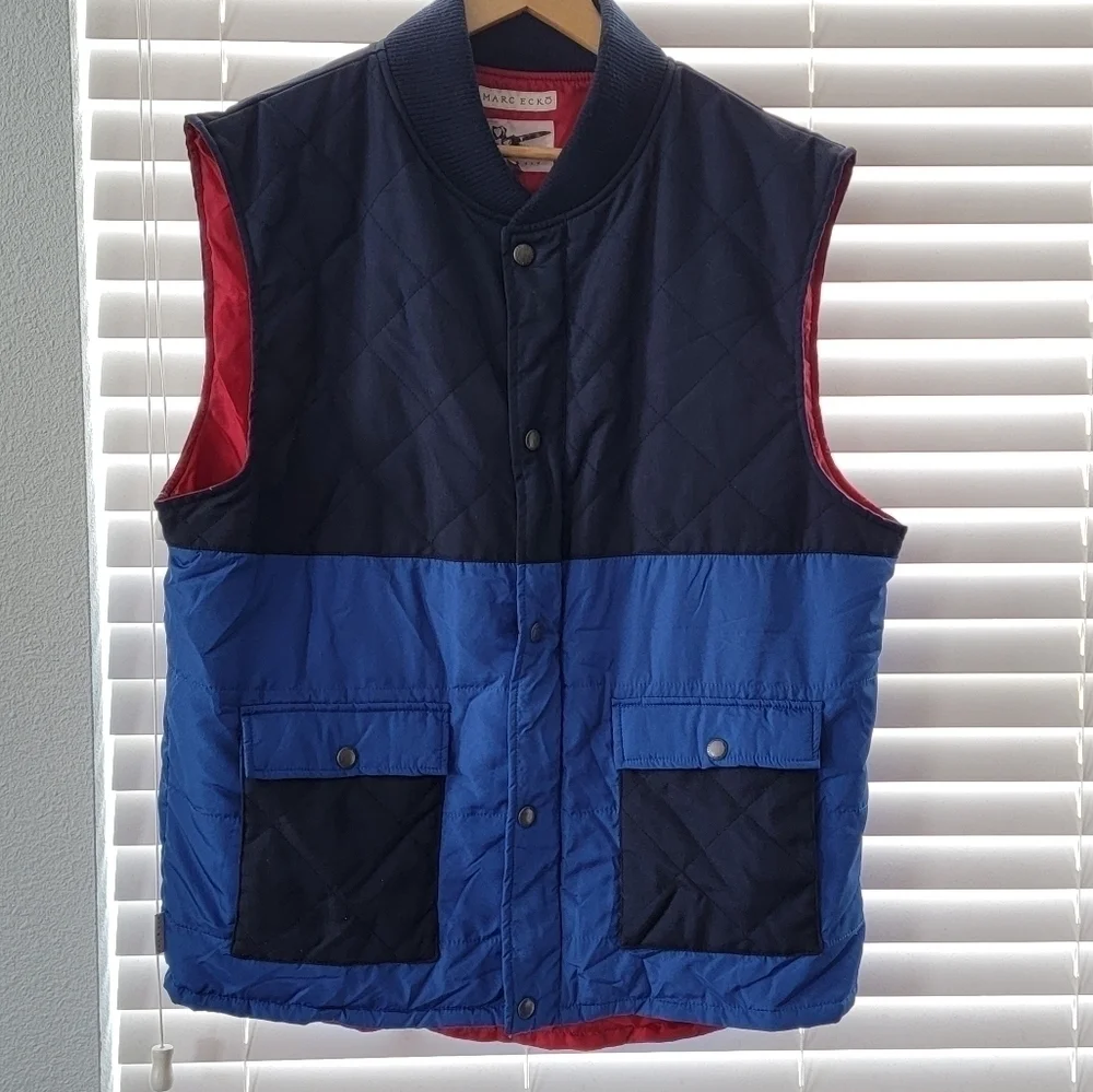 Marc Ecko mens vest size XL..Red black and blue..